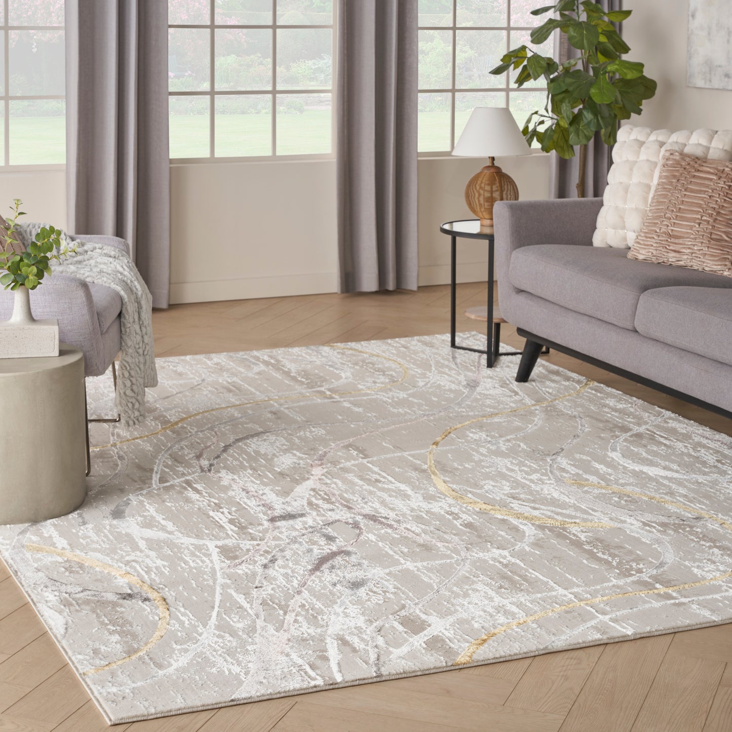 aRmanica GLITZ IVORY MULTI COLOUR RUG by NOURISON