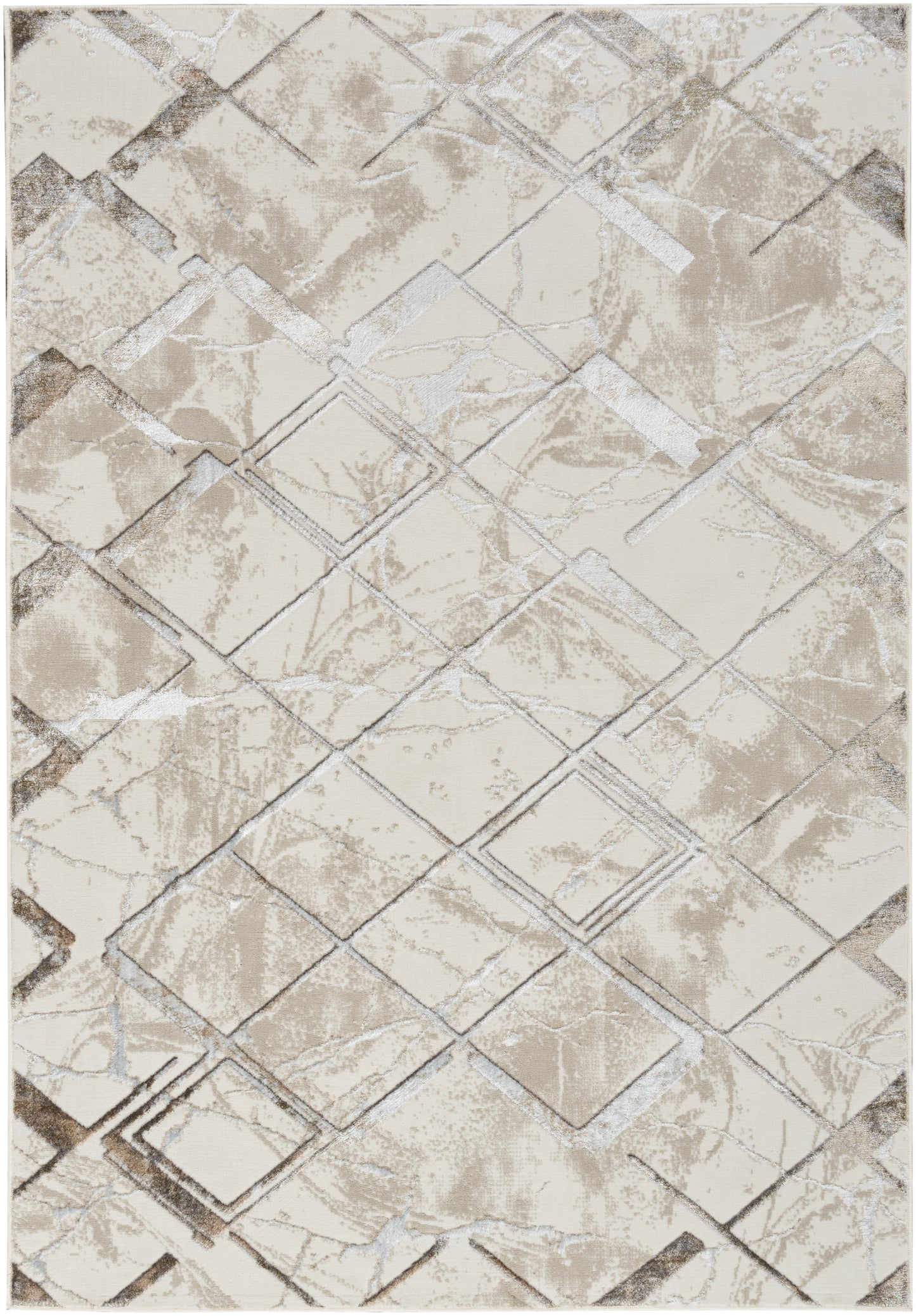 aRmanica GLITZ IVORY GREY RUG by NOURISON