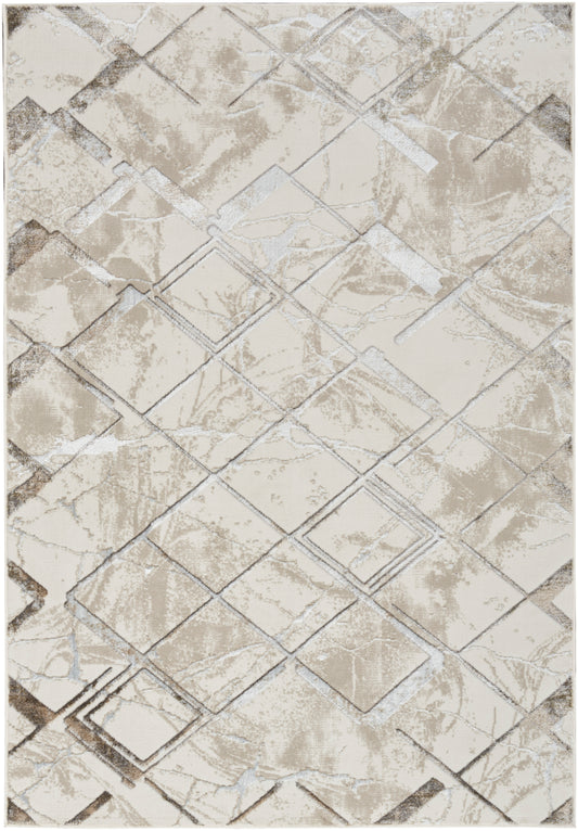 aRmanica GLITZ IVORY GREY RUG by NOURISON