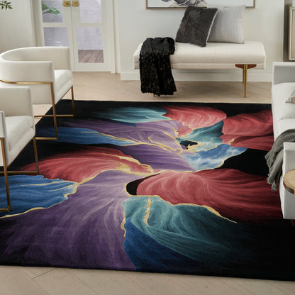 aRmanica PRISMATIC MASTER BLACK RUG by NOURISON