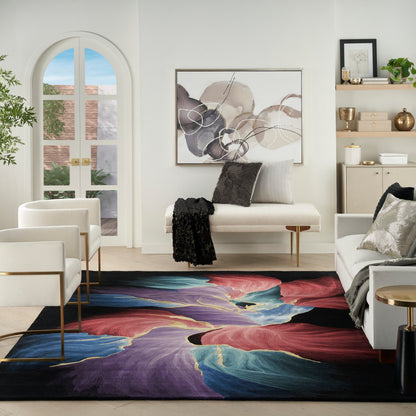 aRmanica PRISMATIC MASTER BLACK RUG by NOURISON