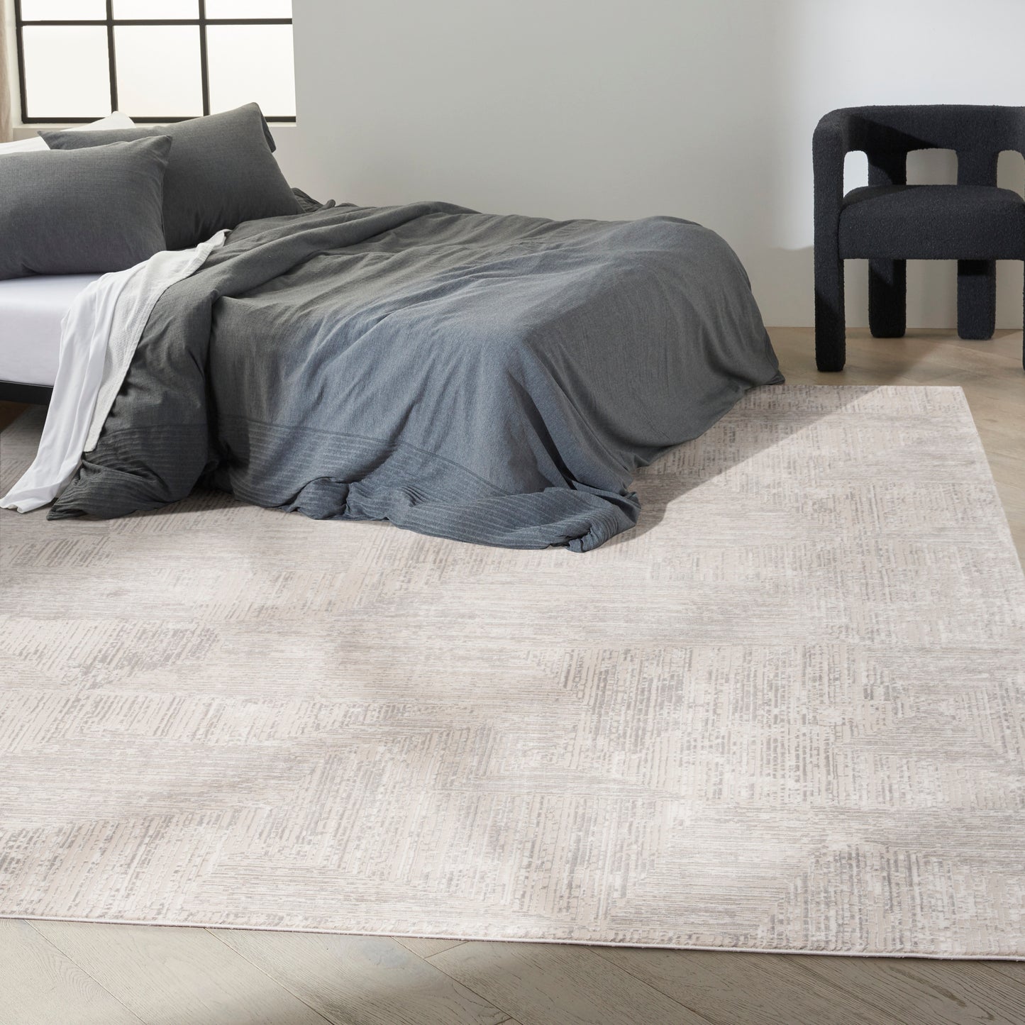 aRmanica IRRADIANT CREAM SILVER Rug by CALVIN KLEIN