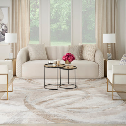 aRmanica CELESTIAL BEIGE GREY RUG by NOURISON