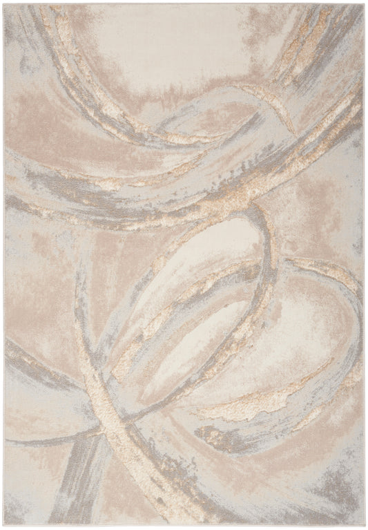 aRmanica CELESTIAL BEIGE GREY RUG by NOURISON