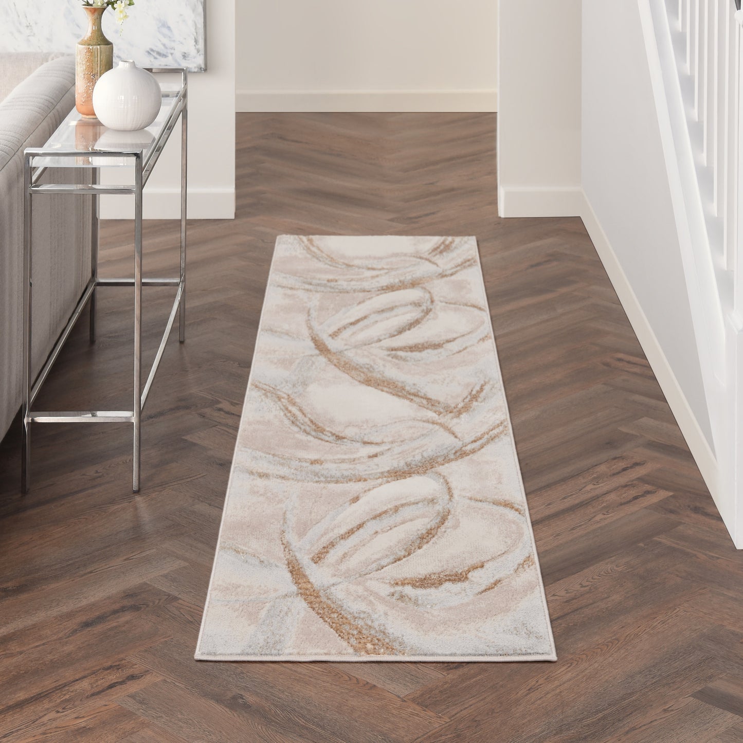 aRmanica CELESTIAL BEIGE GREY RUG by NOURISON