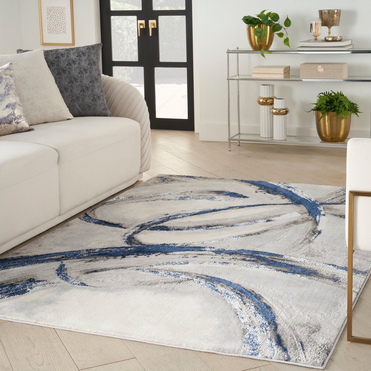 aRmanica CELESTIAL GREY NAVY RUG by NOURISON