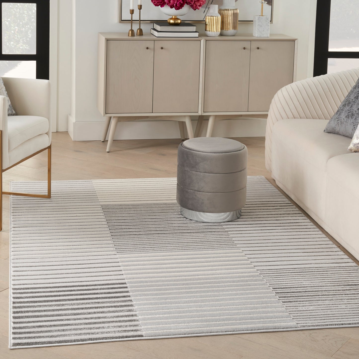 aRmanica CELESTIAL BEIGE SILVER RUG by NOURISON