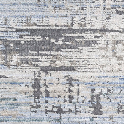 aRmanica ABSTRACT BLUE GREY RUG by NOURISON