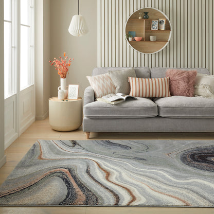 aRmanica Arama Abstract Sage Grey Rug