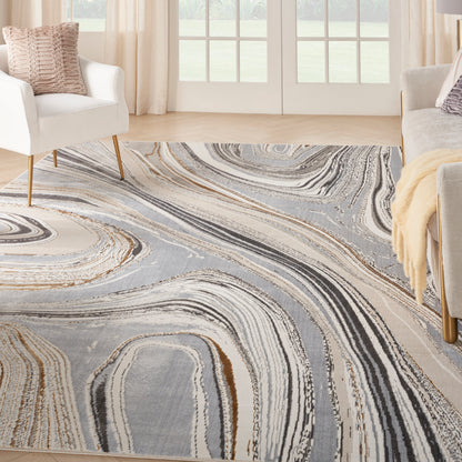 aRmanica GLITZ Grey/Gold RUG