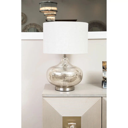 aRmanica LOS Grey LINEN SHADE TABLE LAMP