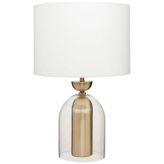 aRmanica SELIOS GLASS AND BRASS FINISH TABLE LAMP