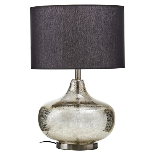 aRmanica LOS BLACK LINEN SHADE TABLE LAMP