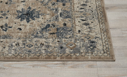 aRmanica MALTA BEIGE/BLUE RUG by NOURISON