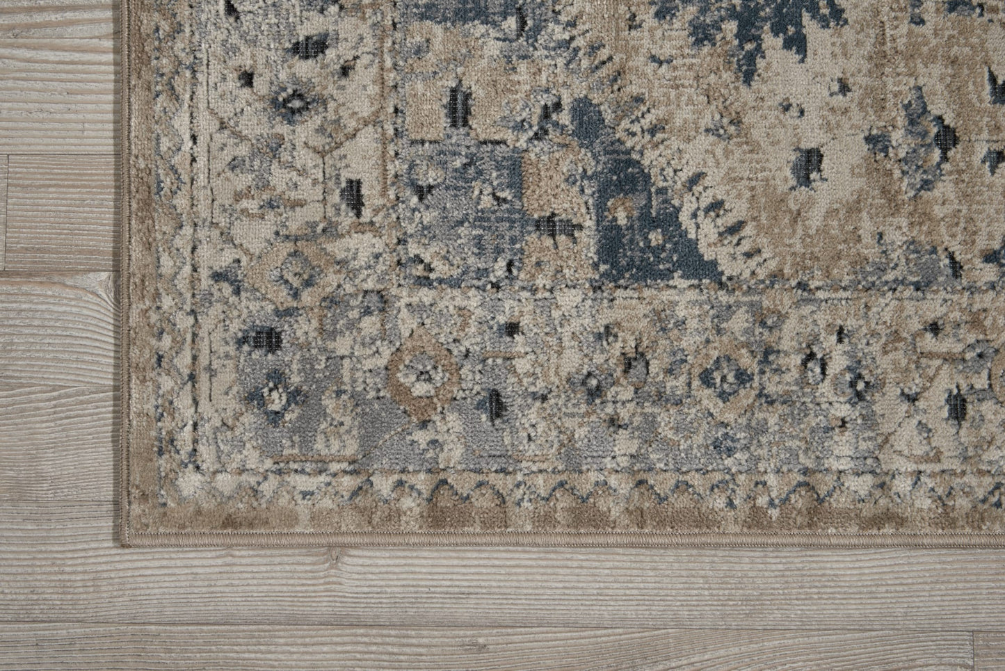 aRmanica MALTA BEIGE/BLUE RUG by NOURISON