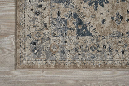 aRmanica MALTA BEIGE/BLUE RUG by NOURISON