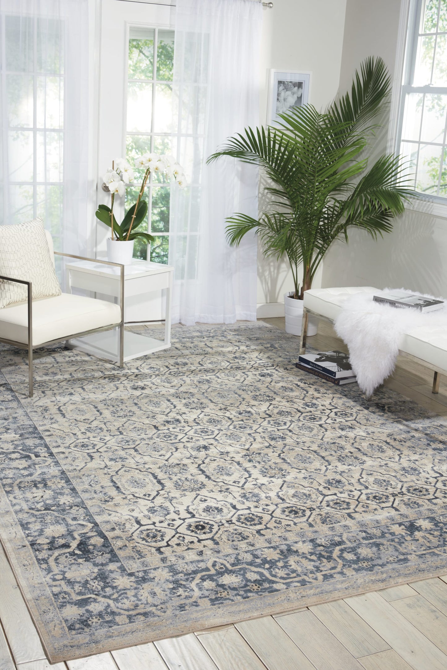 aRmanica IVORY/BLUE RUG by NOURISON