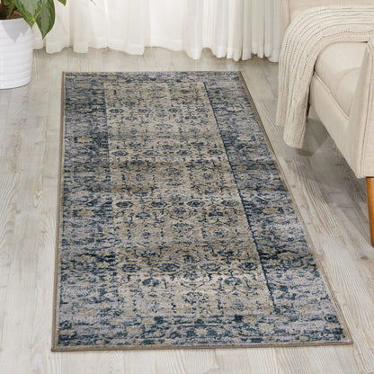 aRmanica IVORY/BLUE RUG by NOURISON