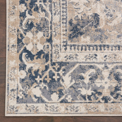 aRmanica MALTA IVORY/BLUE RUG by NOURISON