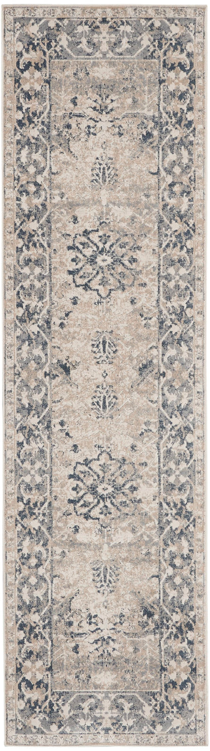 aRmanica MALTA IVORY/BLUE RUG by NOURISON