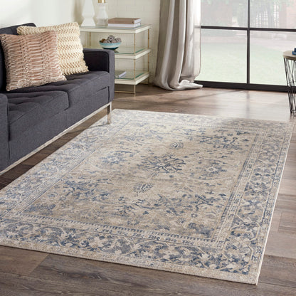 aRmanica MALTA IVORY/BLUE RUG by NOURISON