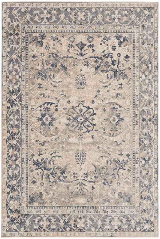 aRmanica MALTA IVORY/BLUE RUG by NOURISON