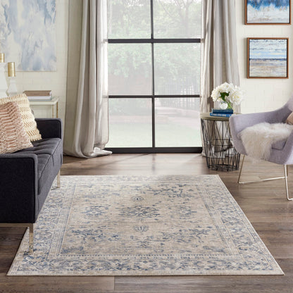 aRmanica MALTA IVORY/BLUE RUG by NOURISON