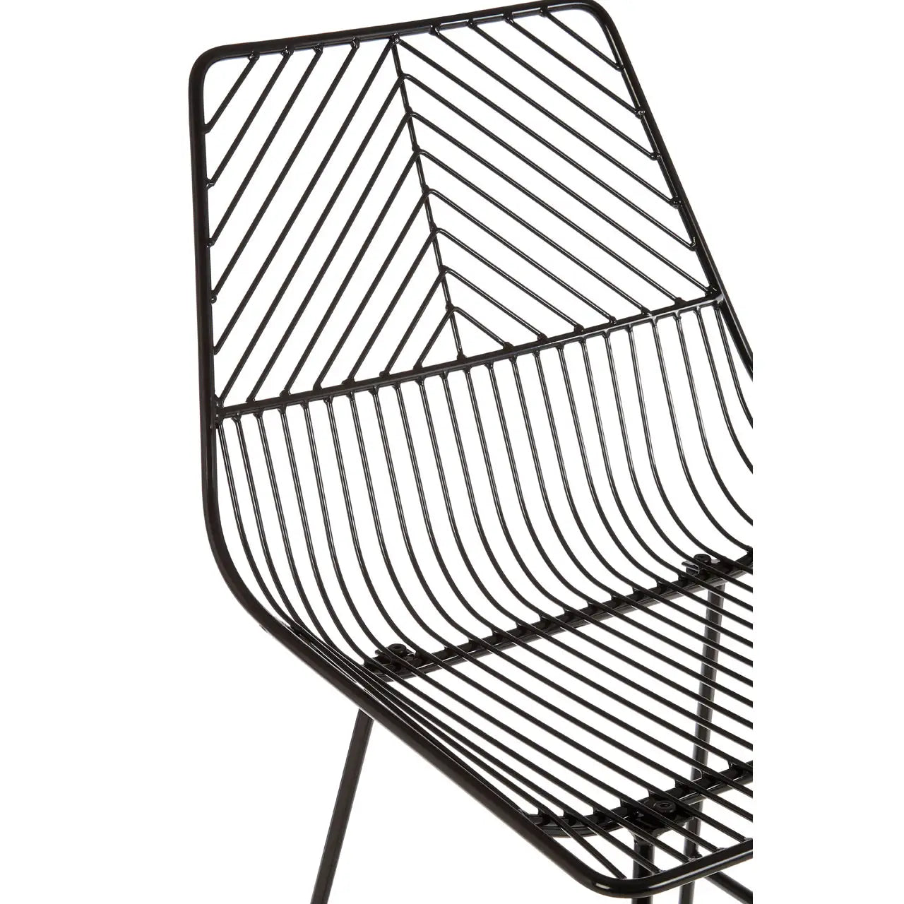 aRmanica MANHATAN BLACK METAL WIRE TAPERED WIRE CHAIR