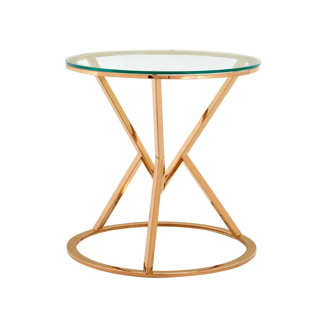 aRmanica ALLURE ROUND ROSE GOLD END TABLE