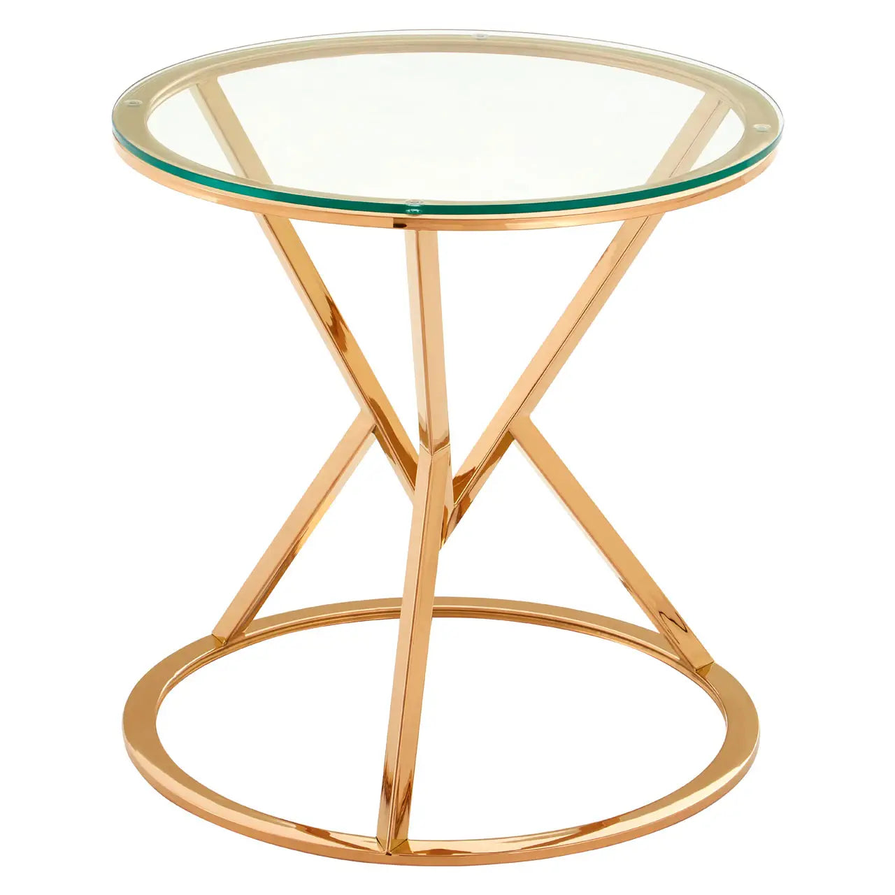 aRmanica ALLURE ROUND ROSE GOLD END TABLE