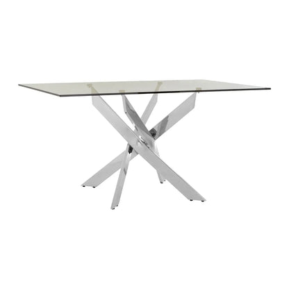 aRmanica ALLURE RECTANGULAR CHROME DINING TABLE