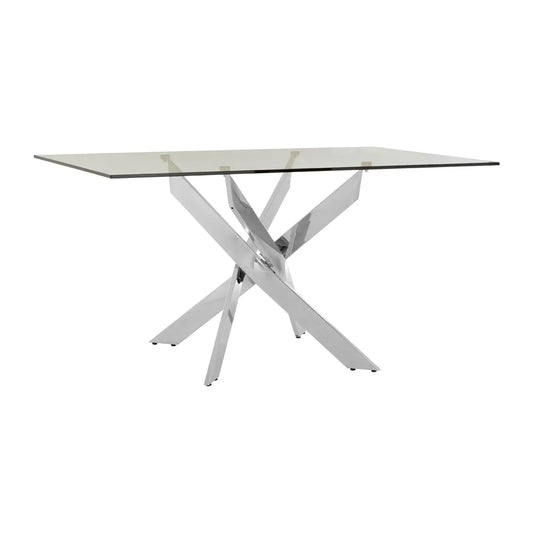 aRmanica ALLURE RECTANGULAR CHROME DINING TABLE