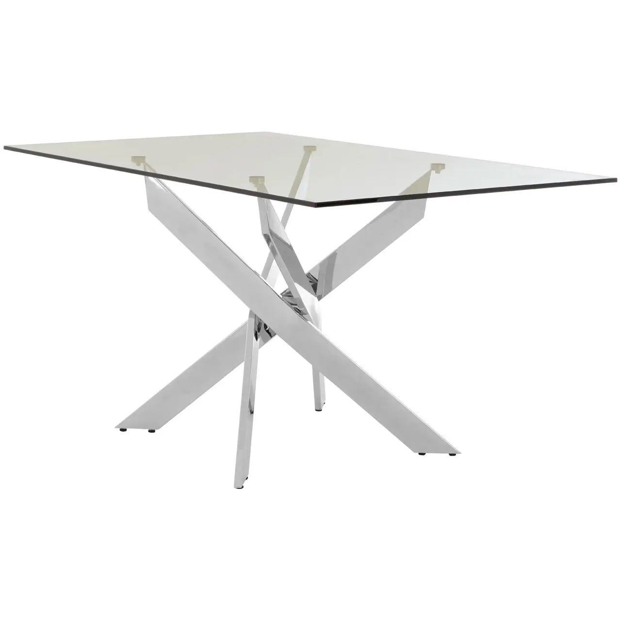 aRmanica ALLURE RECTANGULAR CHROME DINING TABLE