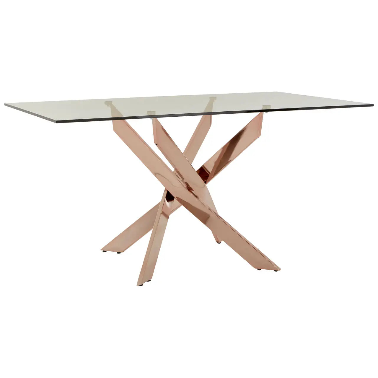 aRmanica ALLURE RECTANGULAR ROSE GOLD DINING TABLE