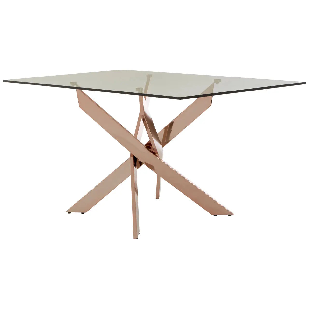 aRmanica ALLURE RECTANGULAR ROSE GOLD DINING TABLE