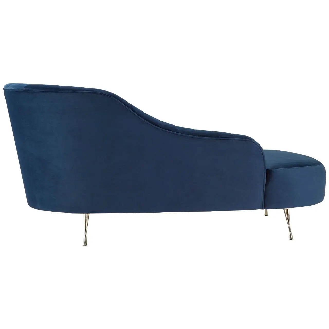 aRmanica LENA DARK BLUE VELVET RIGHT ARM CHAISE LONGUE