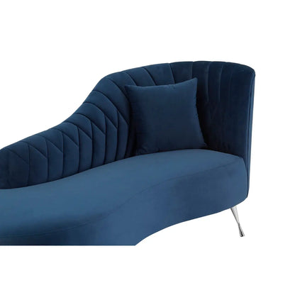 aRmanica LENA DARK BLUE VELVET RIGHT ARM CHAISE LONGUE