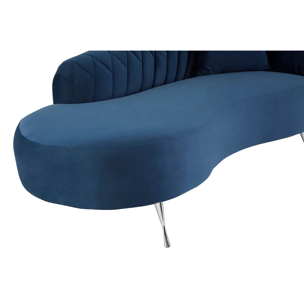 aRmanica LENA DARK BLUE VELVET RIGHT ARM CHAISE LONGUE