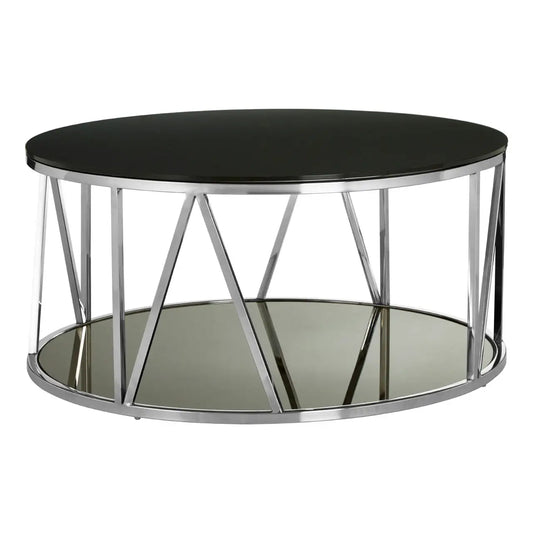 aRmanica Alves Round Chrome Finish Coffee Table