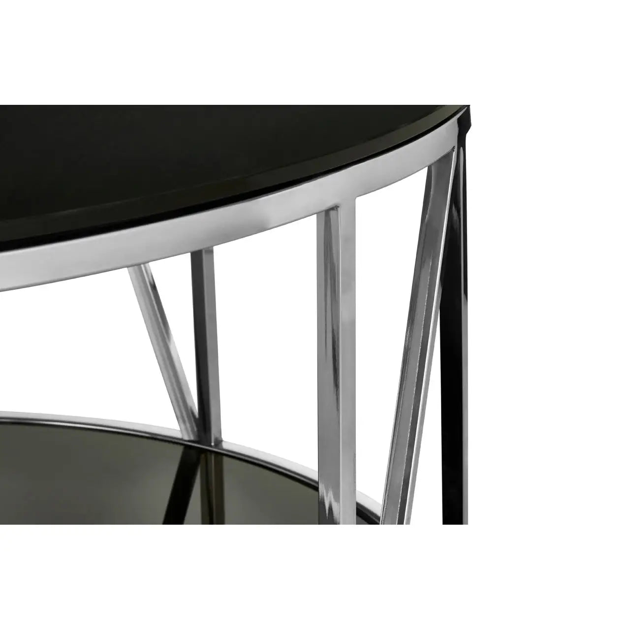 aRmanica Alves Round Chrome Finish Coffee Table