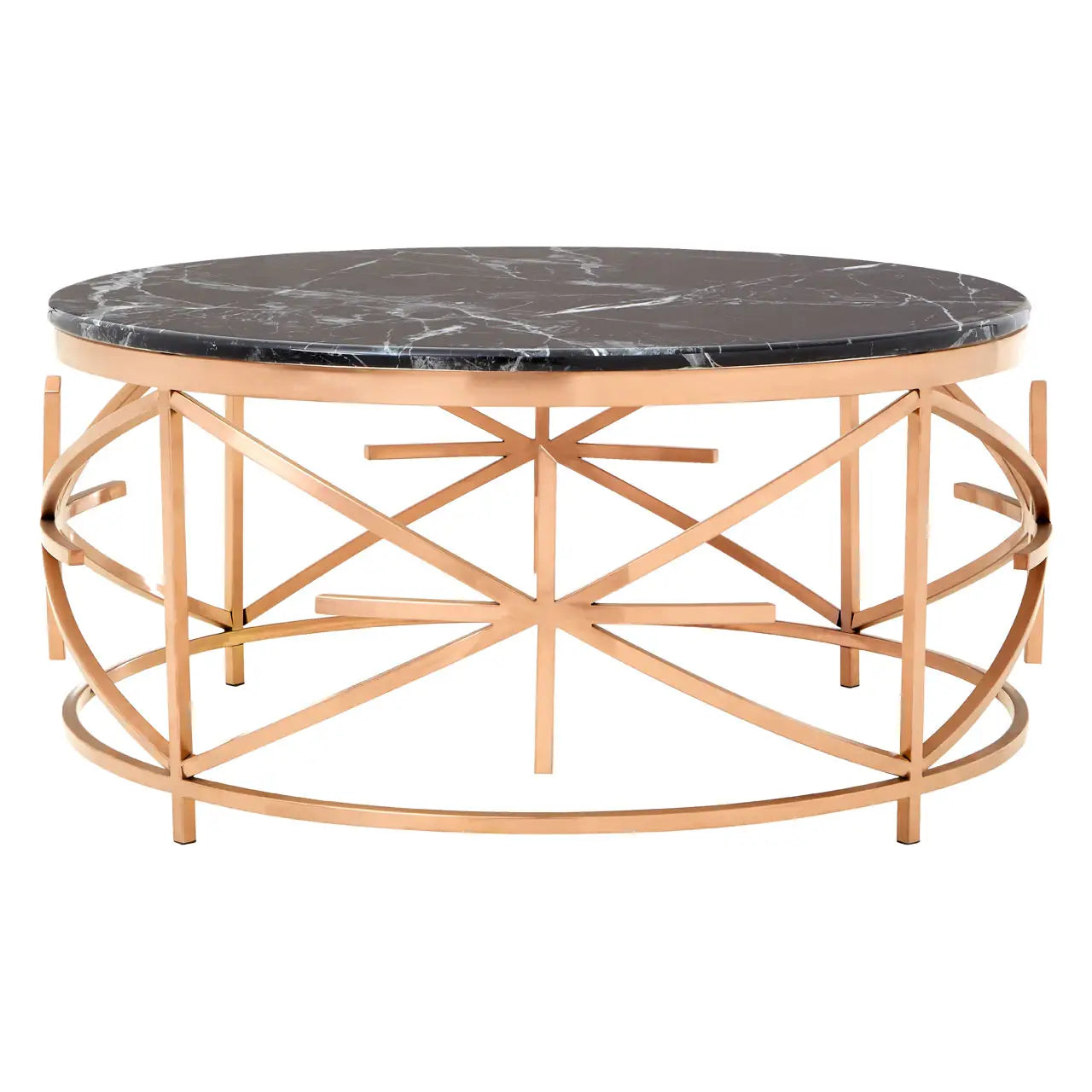 aRmanica Alves Rose Gold Round Coffee Table