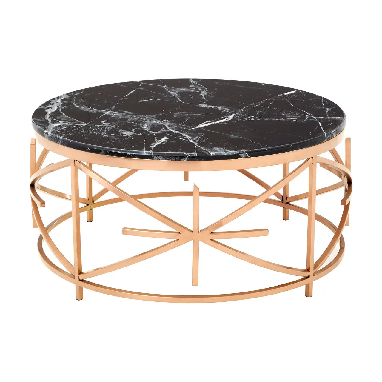 aRmanica Alves Rose Gold Round Coffee Table