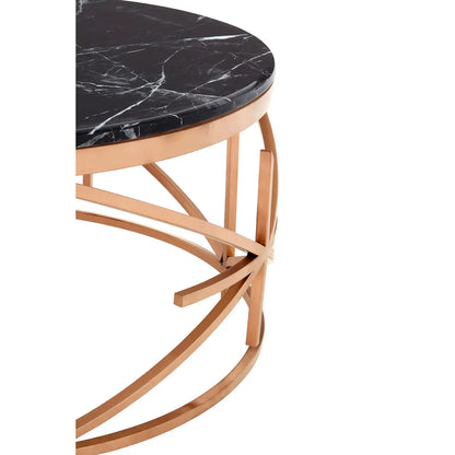 aRmanica Alves Rose Gold Round Coffee Table