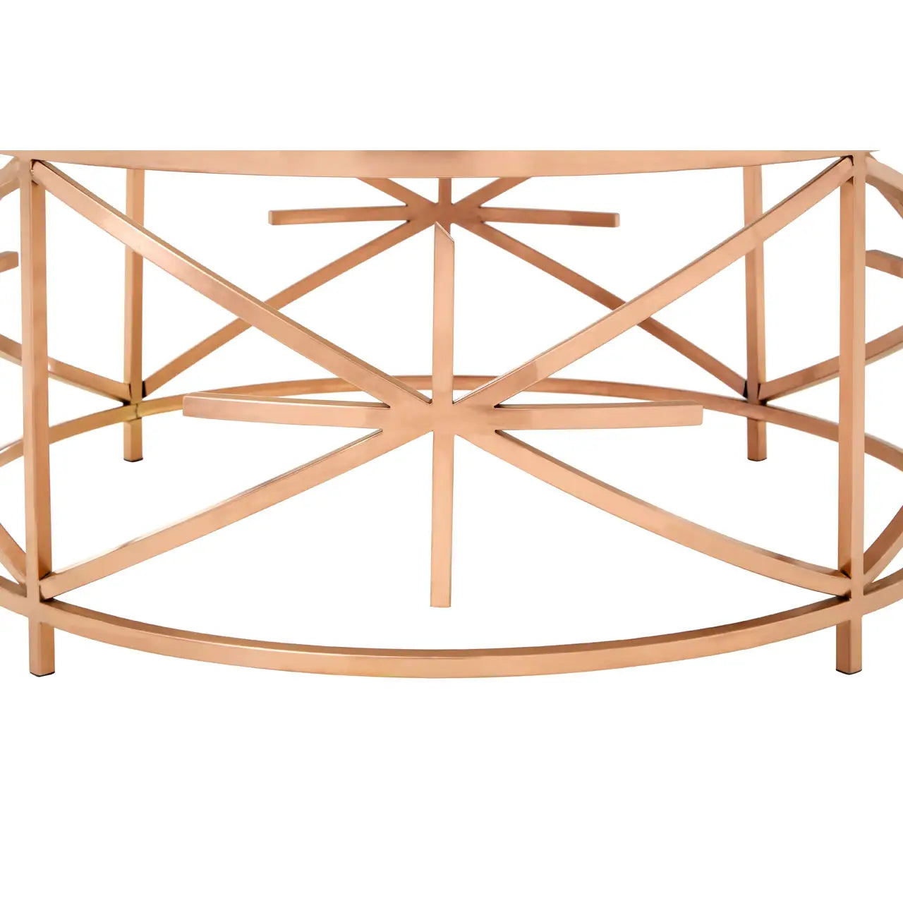 aRmanica Alves Rose Gold Round Coffee Table