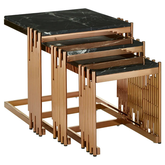 aRmanica Alves Set Of 3 Square Nesting Tables