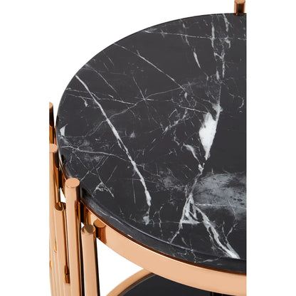 aRmanica Rose Gold / Marble Side Table