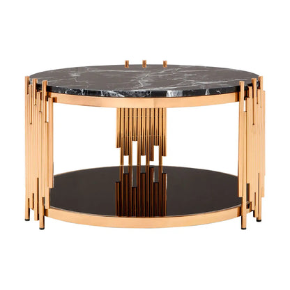 aRmanica Rose Gold Round Coffee Table