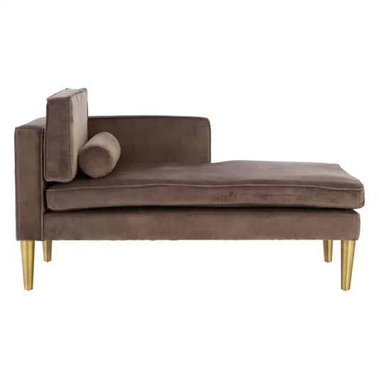 aRmanica LIOR GREY VELVET / LEFT ARM CHAISE LONGUE