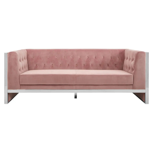 aRmanica VOGUE 3 SEAT PINK VELVET SOFA