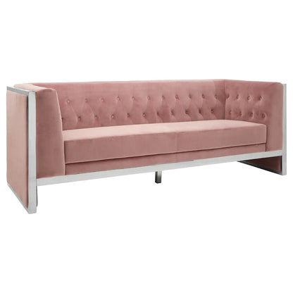 aRmanica VOGUE 3 SEAT PINK VELVET SOFA